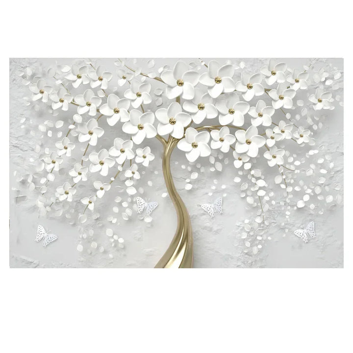 Abstract Floral Large Flower Petal Wood Wall Art Fine Art Canvas Prints Picture For Living Room Bedroom Lounge Art Decor | Skanto