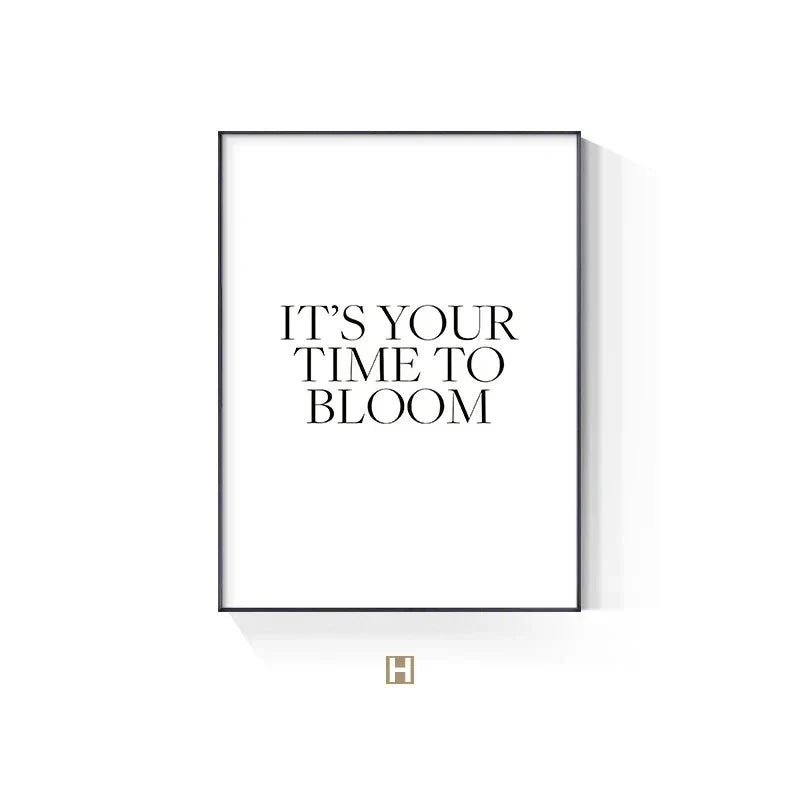 Minimalistisk abstrakt floral veggkunst Fine-Art lerretsutskrifter inspirerende sitat plakat galleri veggbilder for stue soverom kunstdekor | Skanto