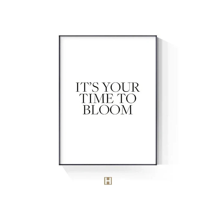 Minimalistisk abstrakt floral veggkunst Fine-Art lerretsutskrifter inspirerende sitat plakat galleri veggbilder for stue soverom kunstdekor | Skanto