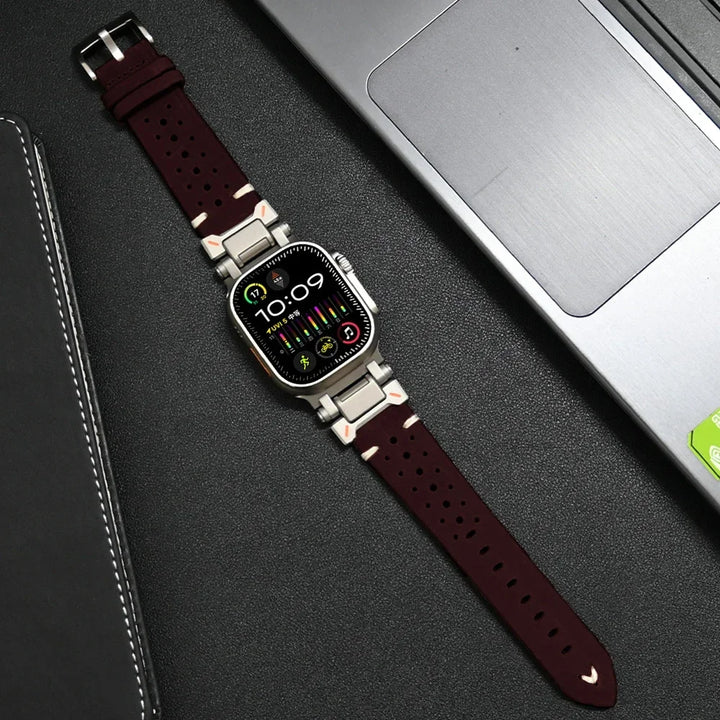 Skanto | Ekte lær Apple Watch-bånd – Stilig og slitesterk klokkerem for din Apple Watch