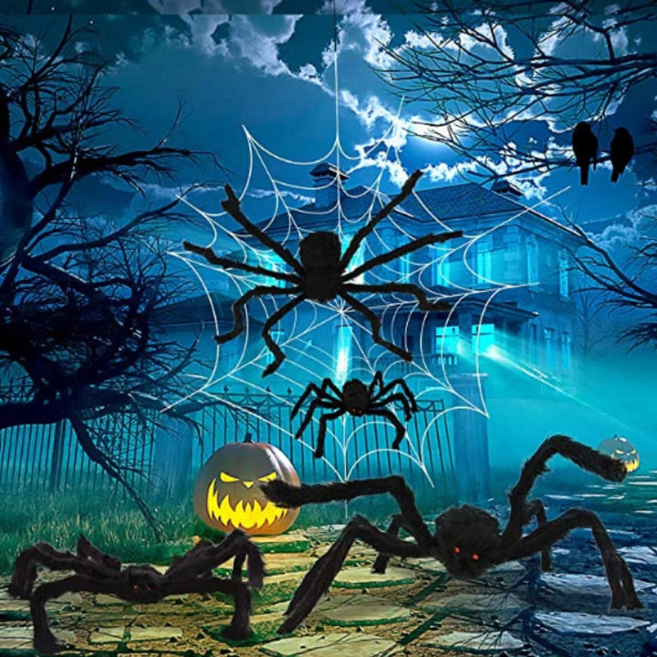 Skanto | Stor svart edderkopp halloween festdekorasjon