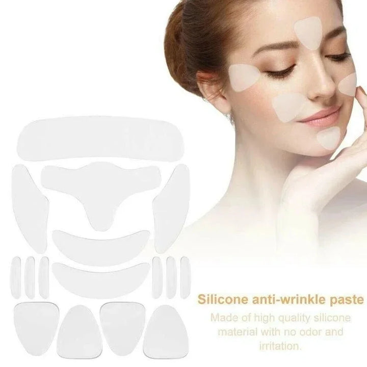Skanto | Gjenbrukbar Anti Rynke Silikon Klistremerke 16 Pcs