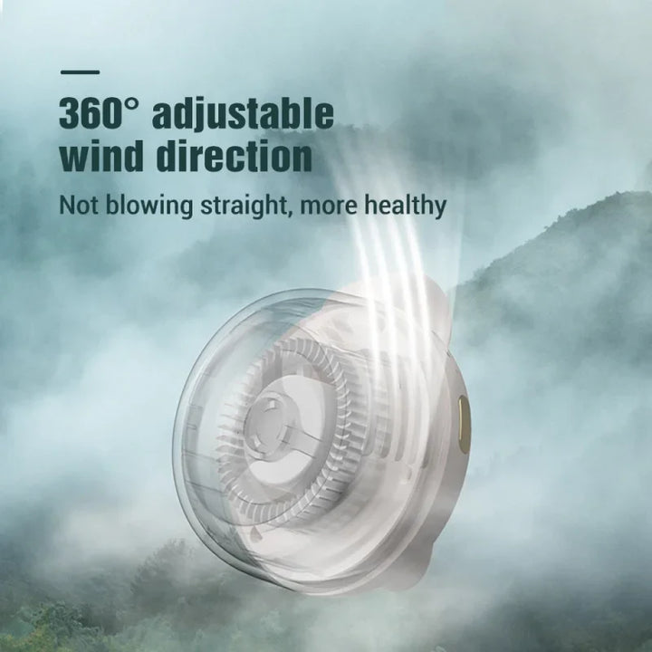 Whirlwind Leafless Fan – Portable USB Charging Mini Fan with Button Design, Silent for Home and Outdoor Travel | Skanto