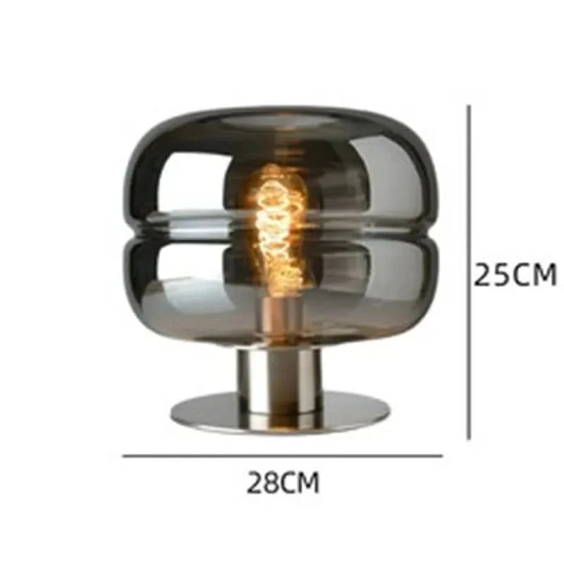 Skanto | Skandinavisk Glass Bordlampe – AuroraForm E27