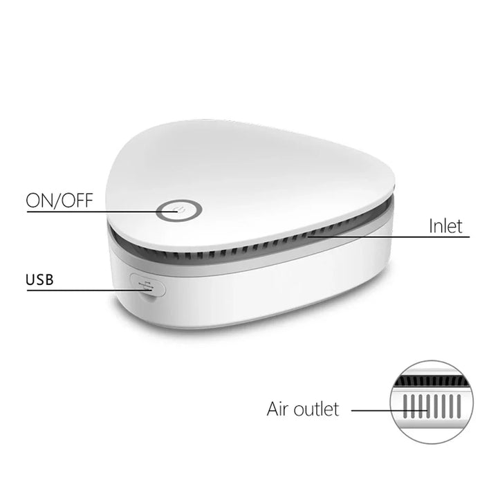 Skanto | Mini Ozone Generator PureZone | Luftrensere & Sterilisator | Bærbar & USB-ladbar | For Kjøleskap, Bil & Skap