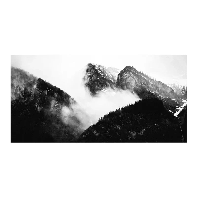 Northern Landscapes Skog Fjell Villmark Wall Art Fine Art Canvas Prints Black White Posters For Living Room Modern Home Office Decor | Skanto