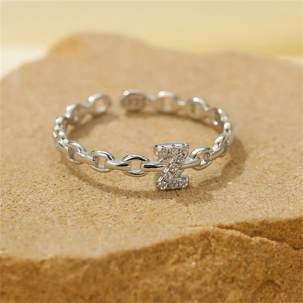 Skanto | Delikat Diamant Bokstav Initial Ring