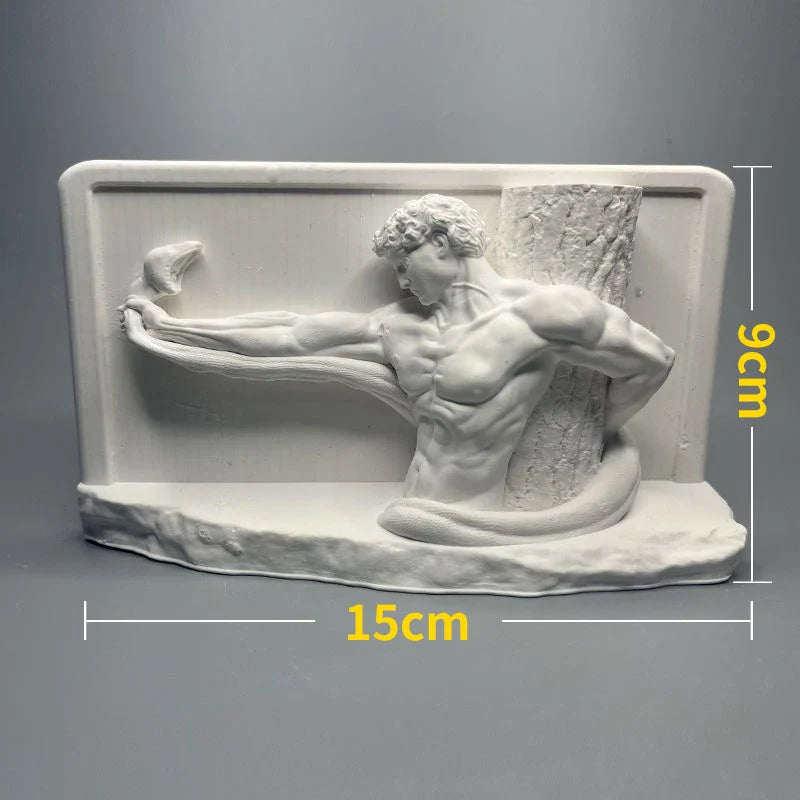 Norvo | Nordisk INS Stil Karakter Gips Statue DIY Malt Skisse Fotografi Rekvisitter Bord Dekorasjoner Hjem Kunst Gips Dekorasjon