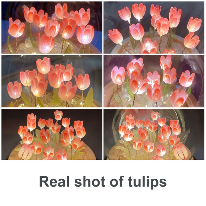 Skanto | Skinnende Tulipan Håndlaget Nattlampe