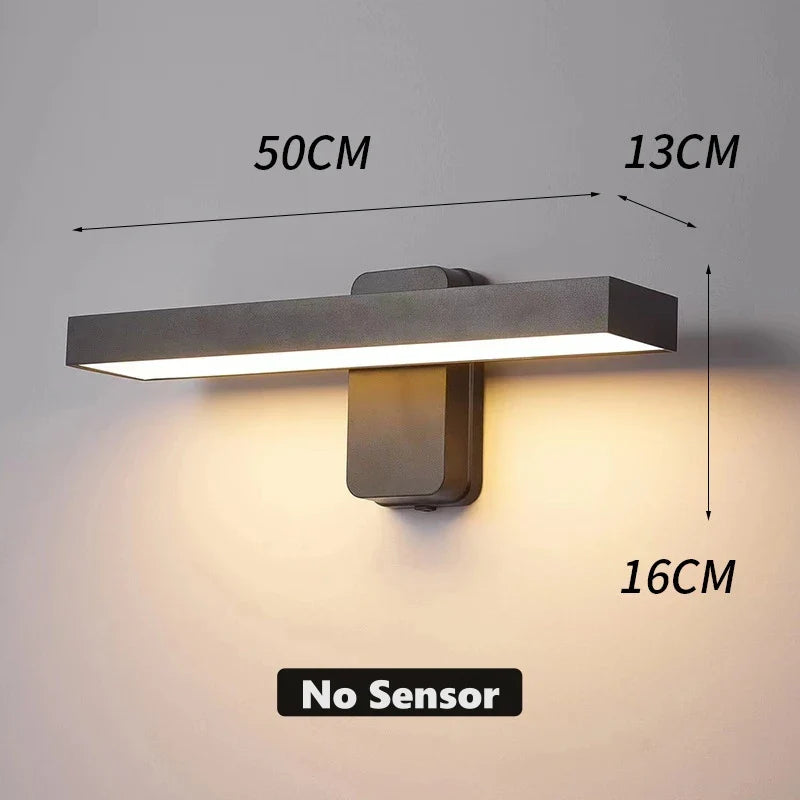 Skanto | LED Utendørs Vegglampe VarioLux | Bevegelsessensor & IP65 | Rotérbar | 30–50 cm