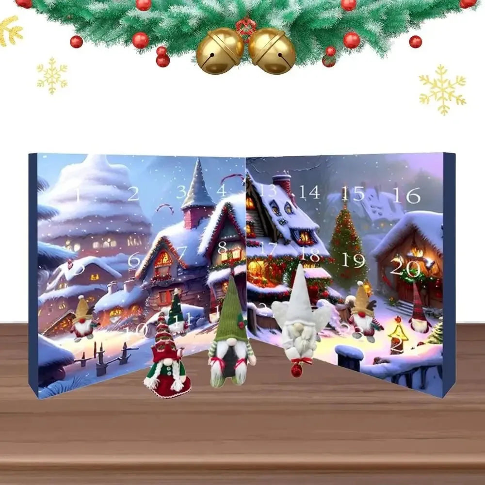 Skanto | WinterWichtel – Stoffer adventskalender med julegnom – 24 sekker