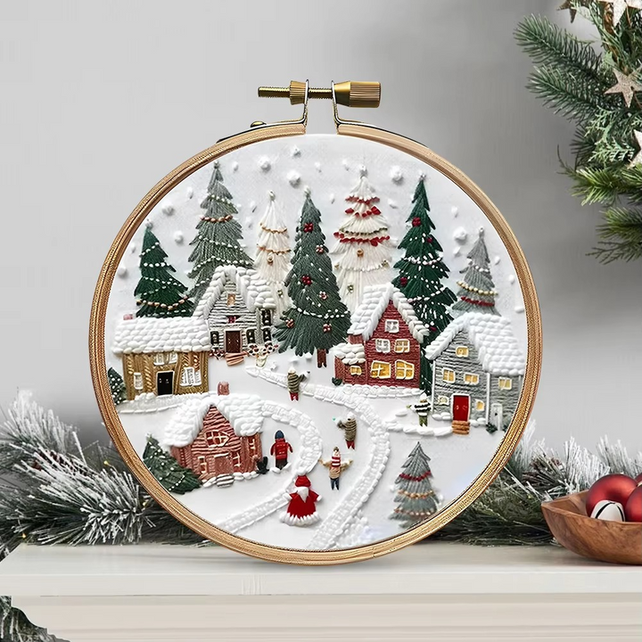 Skanto | Julebroderings startpakke, DIY korsstingsett med høytidsmønstre