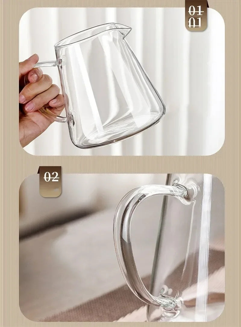 Skanto | 450ml-950ml Varmeresistente Glass Tekanne – Rustfritt Stål Te-sil, Blomstekanne for Kung Fu Te-servise, Puer- og Oolong-te