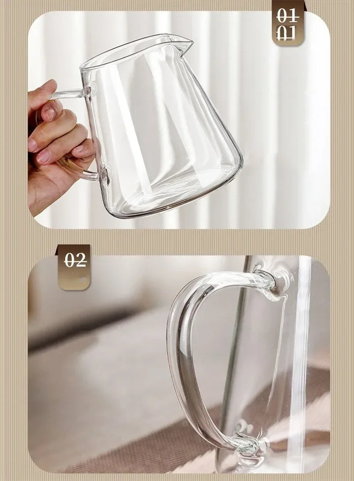 Skanto | 450ml-950ml Varmeresistente Glass Tekanne – Rustfritt Stål Te-sil, Blomstekanne for Kung Fu Te-servise, Puer- og Oolong-te