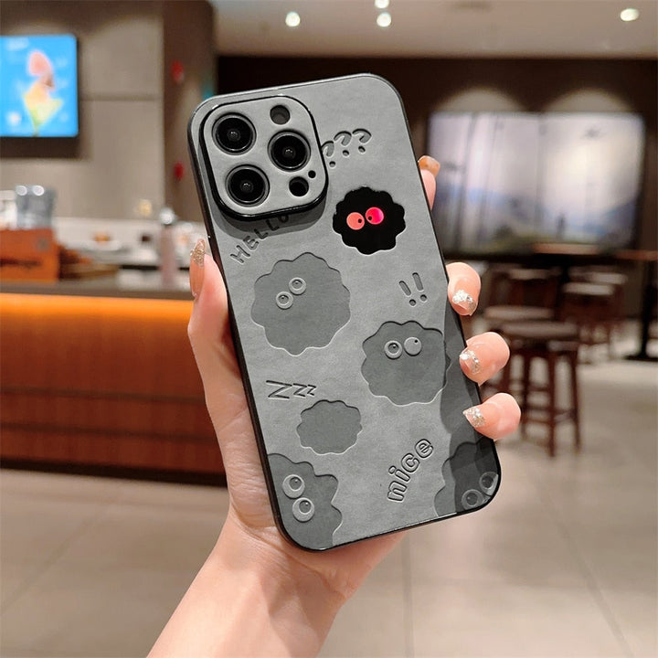 Skanto | Søt Monster Støtsikker Lær iPhone Etui