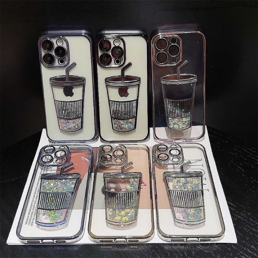 Norvo | Glitter Star Drink Cup iPhone Cover