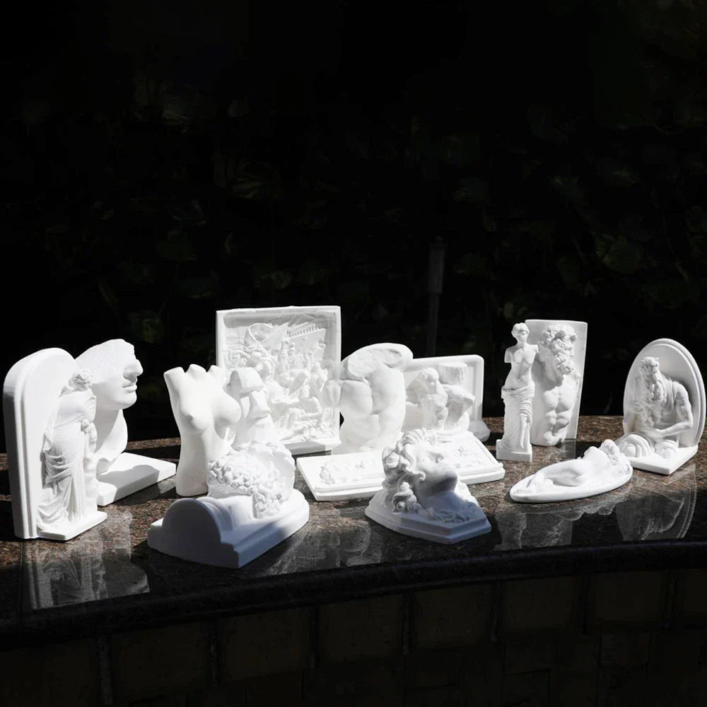 Norvo | Nordisk INS Stil Karakter Gips Statue DIY Malt Skisse Fotografi Rekvisitter Bord Dekorasjoner Hjem Kunst Gips Dekorasjon