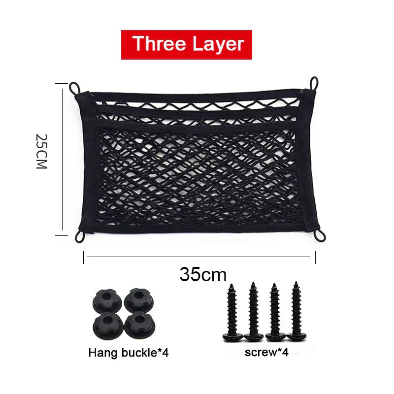 Skanto | Stretchable Mesh Cargo Net Biloppbevaringsorganisert Lomme