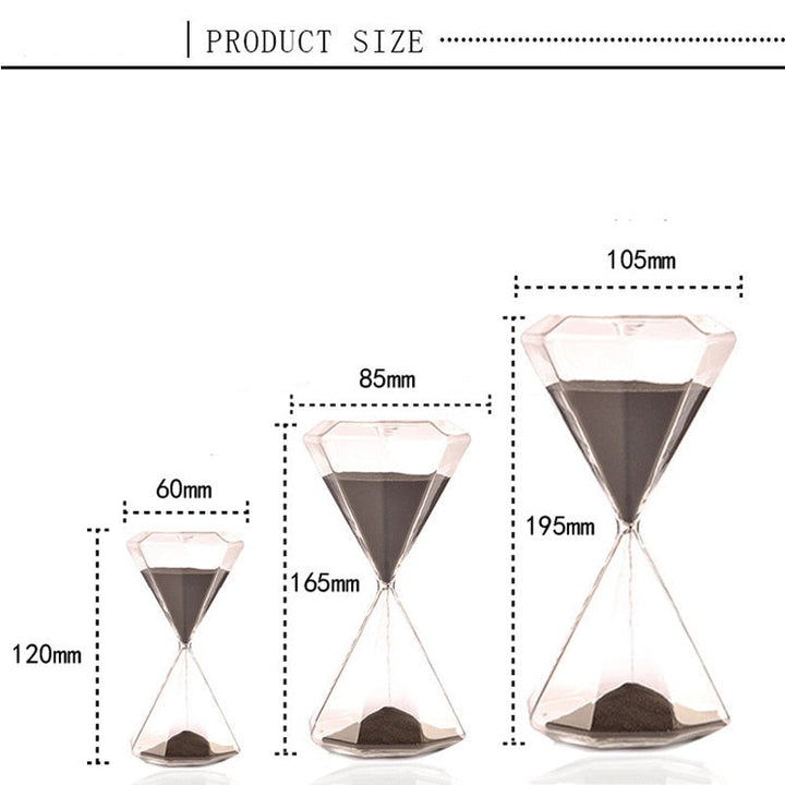 Skanto | 5–60 Minutters diamant sandglass, sandglass, sandglass, barnegave, sandglass, hjemmeinnredning, tilgjengelig i flere fargealternativer