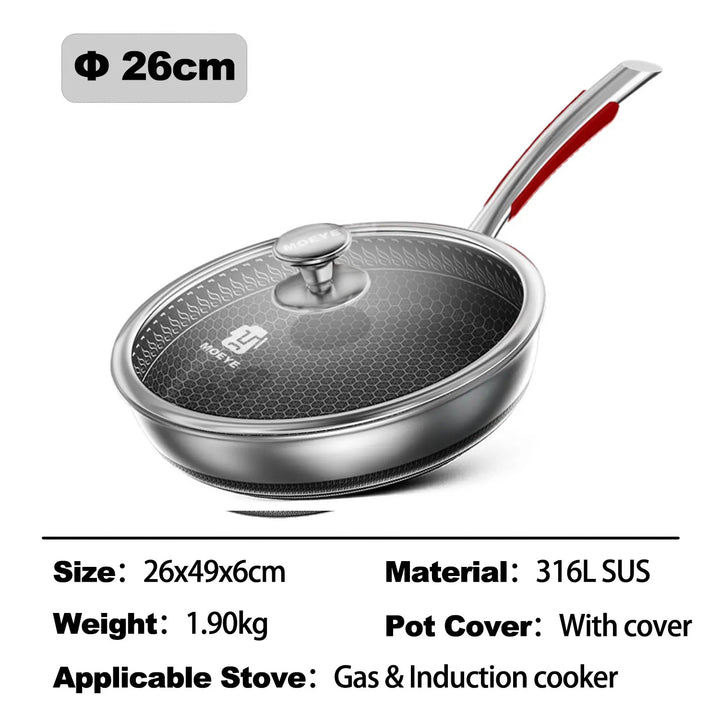 Skanto | Safe Cook Nonstick Antibakteriell Rustfritt Stål Panne