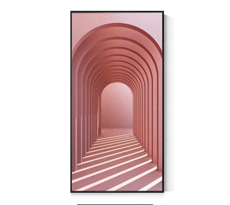 Modern Abstract Minimalist Arch Motifs Architecture Wall Art Fine Art Canvas Prints Pictures for Entry Hall Foyer Living Room Home Office Decor | Skanto
