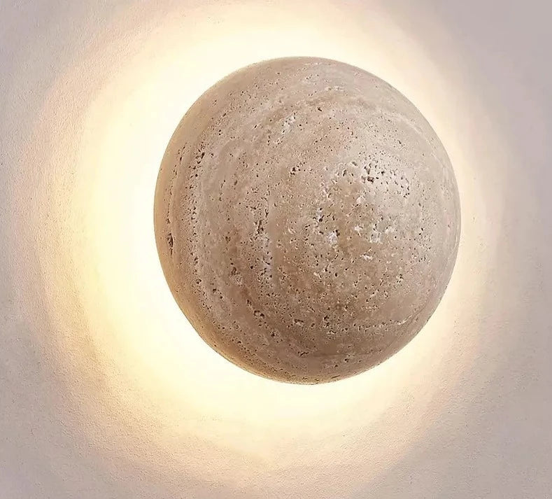Skanto | MarbleGlow - Halvrund Steinv lampe