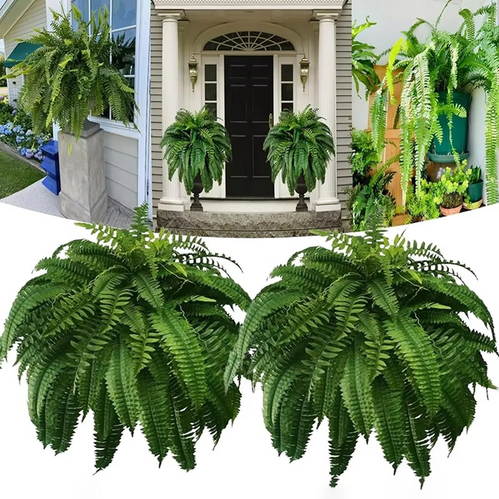 Skanto | UV-Resistant Livlike Boston Fern for Utendørs- og Innendørsdekor
