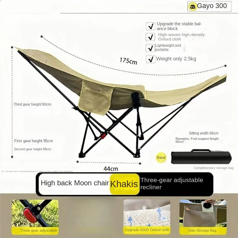 Relax Everywhere Reclining Utendørs Lounge Camping Stol | Skanto