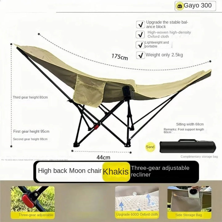 Relax Everywhere Reclining Utendørs Lounge Camping Stol | Skanto