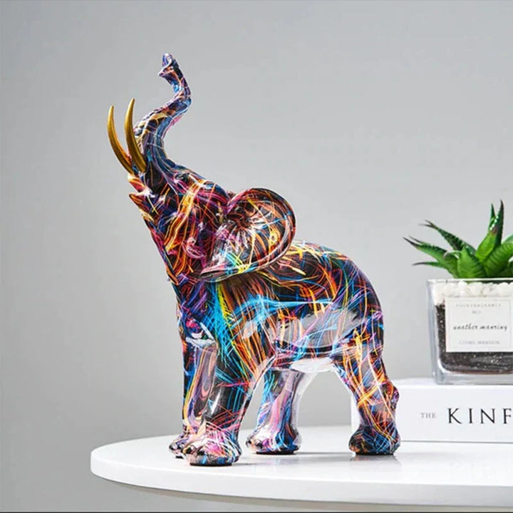 Skanto | Farget Elefant Skulptur - ColorSplash