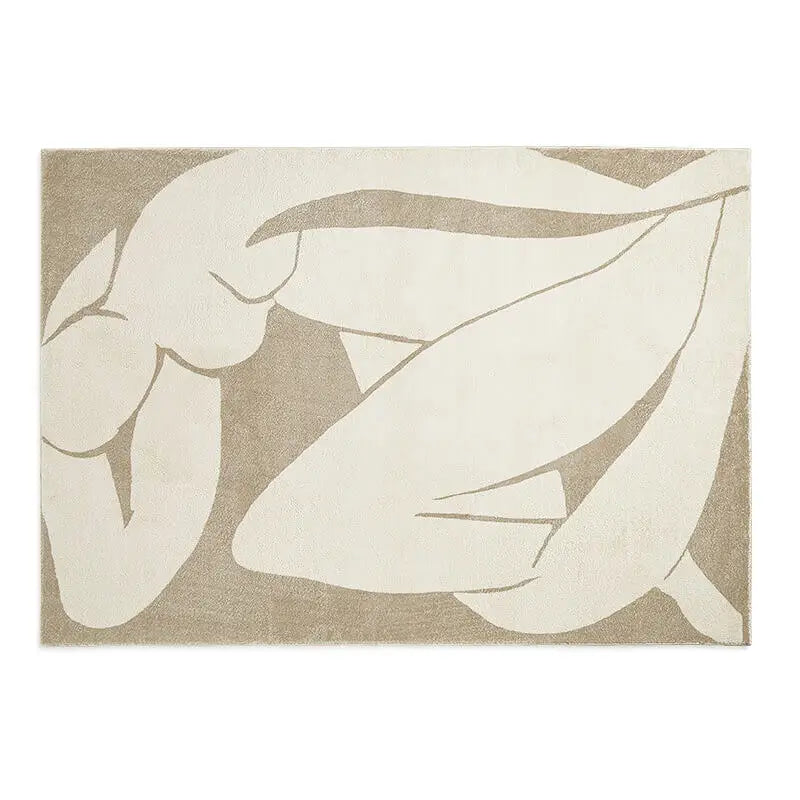 Norvo | Japansk Minimalistisk Stort Område Teppe Mykt Fluffy Antiskli for Stue og Soverom