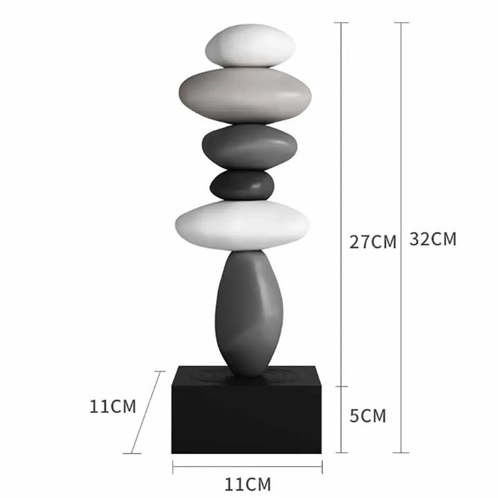 Zen steinstabel estetisk hjemmedekor
