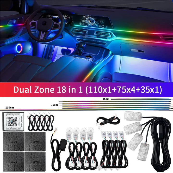 Skanto | Bluetooth RGB Symphony Bil Ambient Light Kit