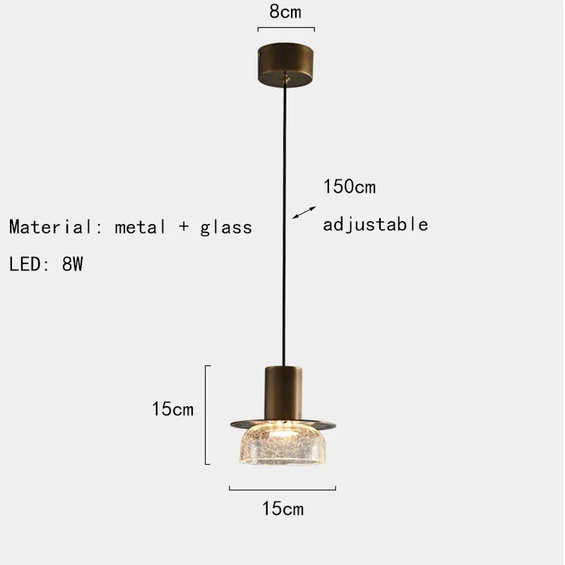 Skanto | Moderne Kreativ Glass Pendellampe med Sprukket Effekt
