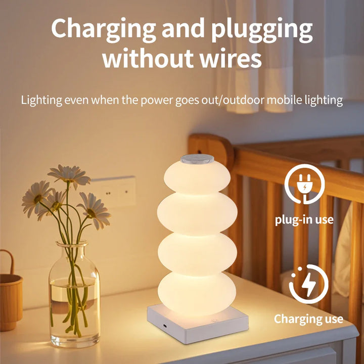 Skanto | AuraGlow LED bordlampe | 16 RGB-farger og varm hvit | Berøringsdimming | USB-drift | 3W
