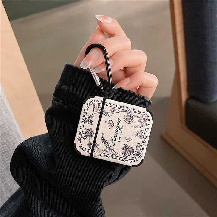 Skanto | Kunstnerisk Blomst Lær Airpods Etui