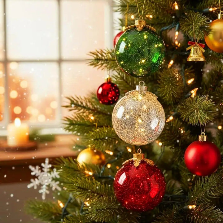 Skanto | GlowSphere LED Juleball – Varm Ambient Belysning med Timerfunksjon