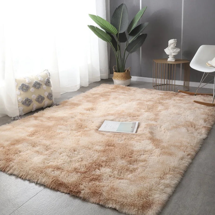 Flauschiger, ultraweicher, rutschfester Teppich mit Memory-Schaum-Kissen