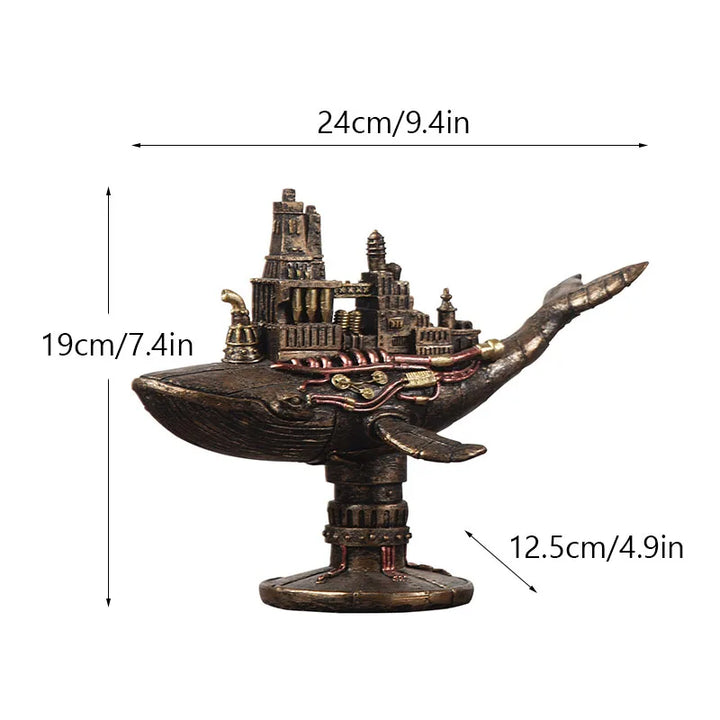 Skanto | Steampunk Blekkulf Mekanisk Reisende Figurer Hjemmedekorasjoner