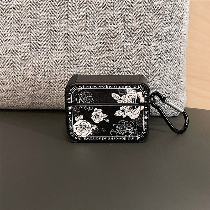 Skanto | Kunstnerisk Blomst Lær Airpods Etui