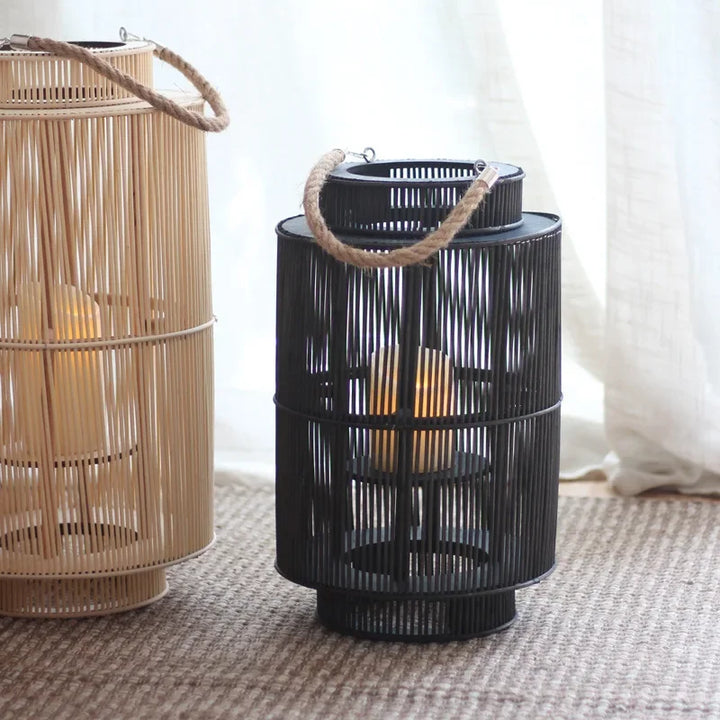 Imitasjon Bambus LED Lys Lantern Skanto