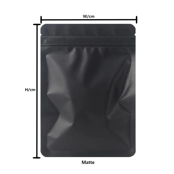 Skanto | 100PCS Dobbeltsidige Frosted Mylar Poser - Flat Bunn, Vanntett, Varmeforseglede Aluminiumsfolie Glidelåsposer