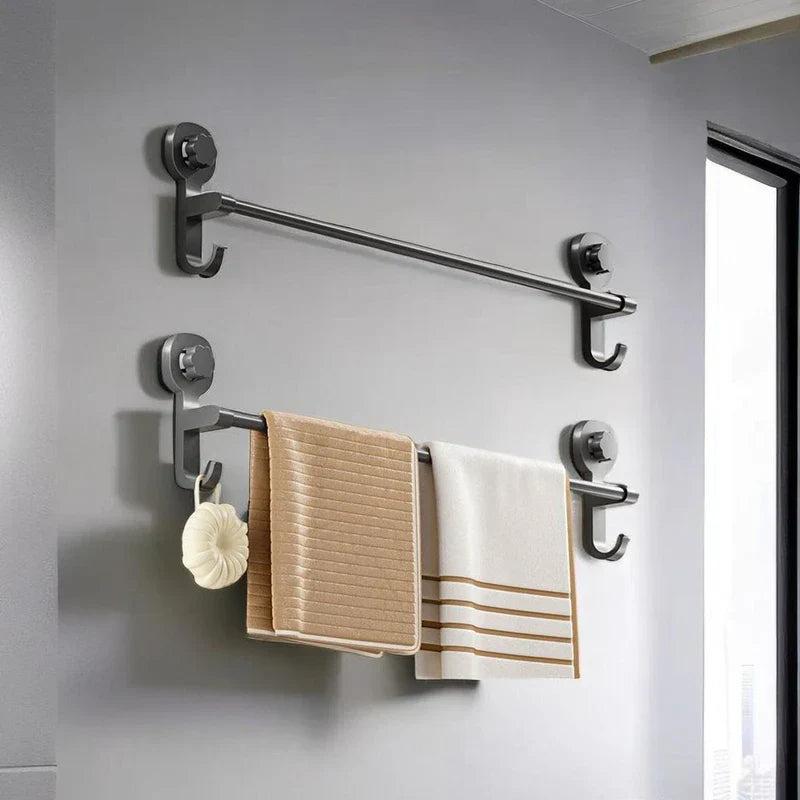 MagnaGrip Power Suction Cup Håndkleholder – Svart selvklebende håndkleholder uten boring Skanto