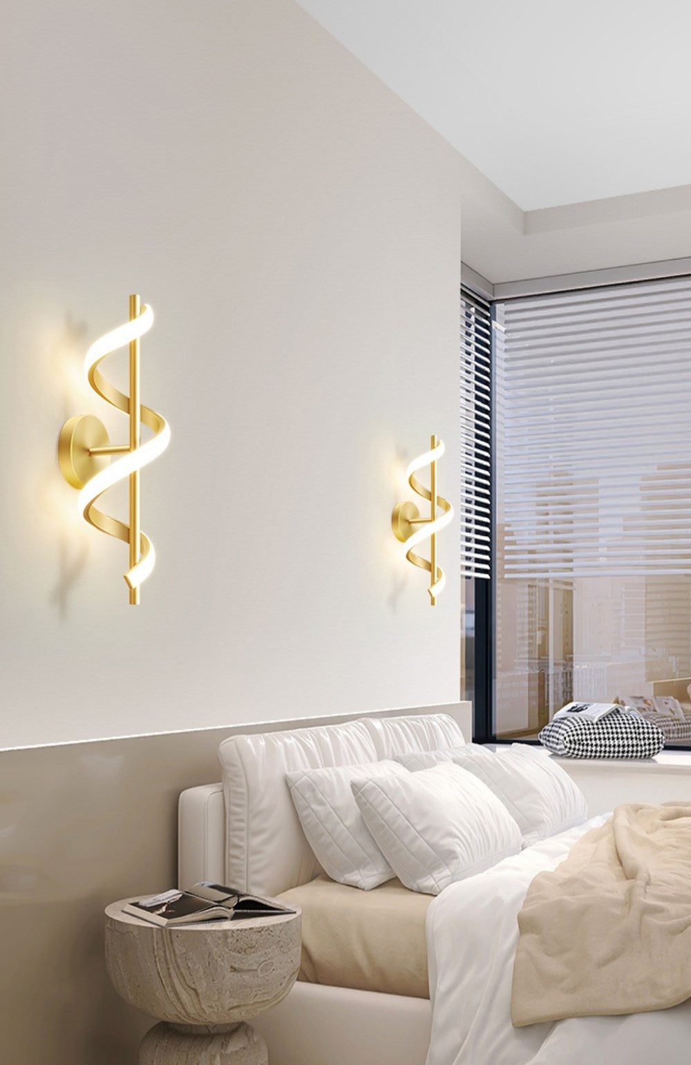 Skanto | SpiralLume – Minimalistisk LED Vegglampe med en Moderne Kante