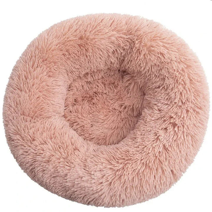 Skanto | CozyNest Plysj Rundt Katteseng – Vaskbar & Rutsjebeskyttende