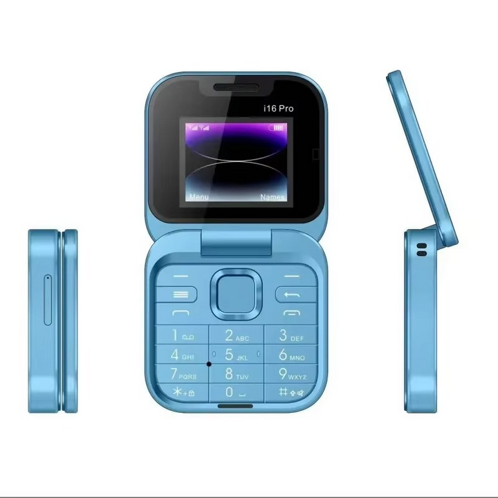 Klapphandy med stor bildeskjerm, høy lydstyrke, Dual-SIM og lengre Standby-Zeit