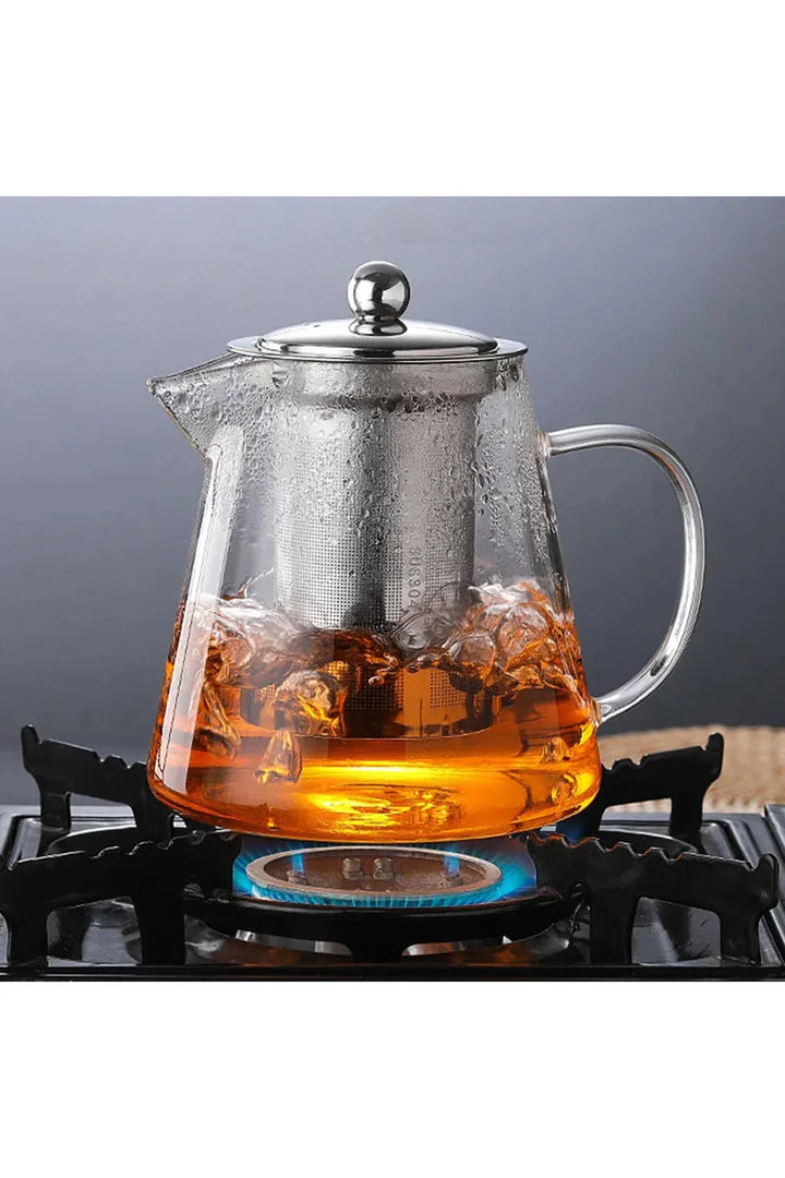 Skanto | Teapot i glass med infuser i rustfritt stål
