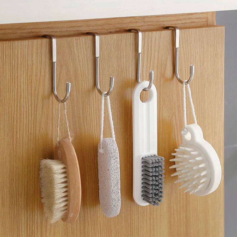 Norvo | Dørkroker DUOHOLD | Dobbelkroker for skapdører | Rustfritt stål 304 | Svart eller Hvit | Ingen boring