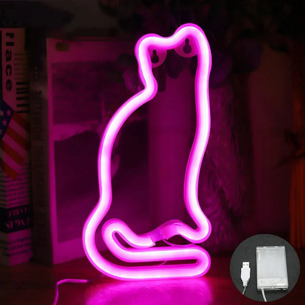 Skanto Neon Skilt – USB/Batteridrevet LED Neon Lys for Hjemmedekorasjon
