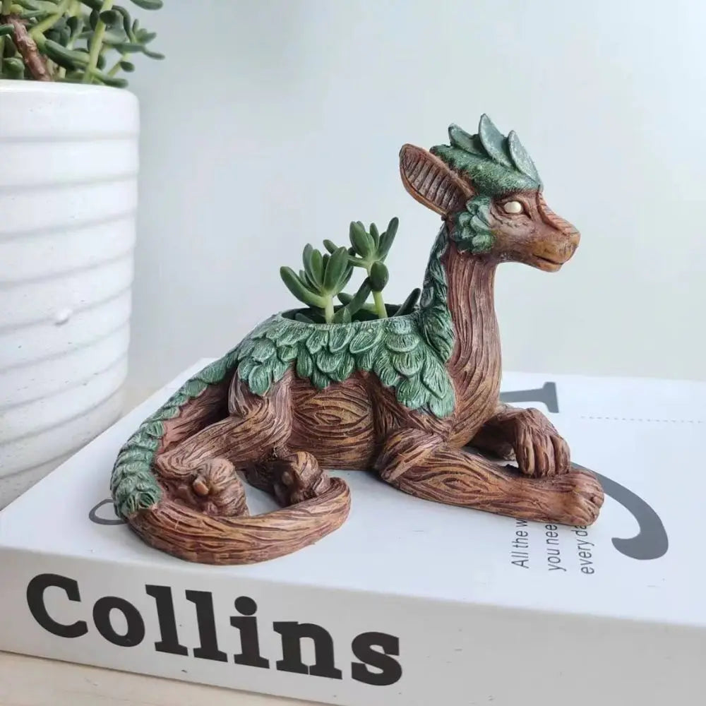 WhimsiDragon Sukkulentplanteboks med Lekent Fantasidesign